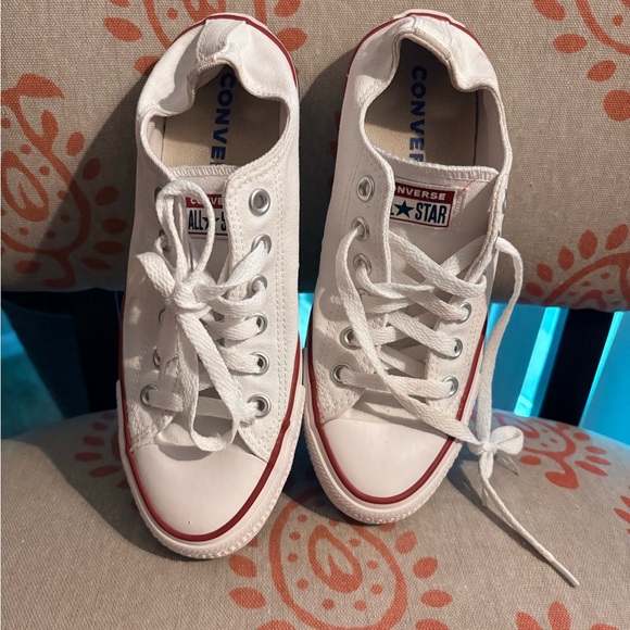 Converse White and Red Sneakers - Picture 5 of 6